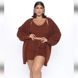 Living In It Cozy 3 Piece Set - Brown